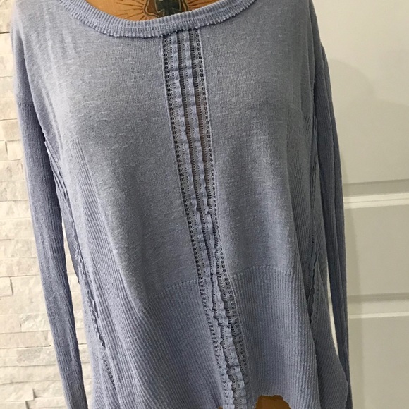 Free People Tops - Gorgeous baby blue colored boho long sleeve top